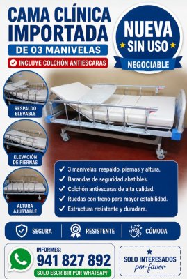 Venta de Cama Clinica sin Uso